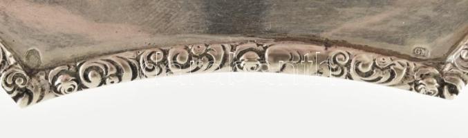 Ezüst (Ag) tálca, jelzett, 200 g, d: 19,5 cm