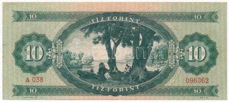 1949. 10Ft "A 038 096362" T:III szép papír Adamo F3