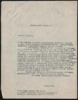 1927 Makay Pál a Népszövetség (Nemzetek Szövetsége) főtitkárság magyar tisztviselőjének levelének 2 ...
