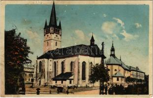 Eperjes, Presov; Római katolikus templom, iskola / church and school (fl)