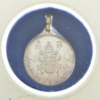 1991. "II. János Pál pápa Magyarországon" kétoldalas Ag emlékérem füllel, előlapján 2db ru...