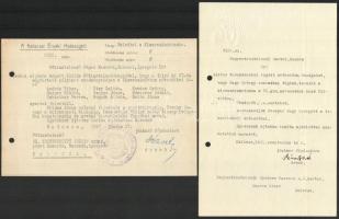 3db kalocsai érseki autográf aláírás leveleken: Grősz József (1887-1961), Városy Gyula (1846-1910) é...