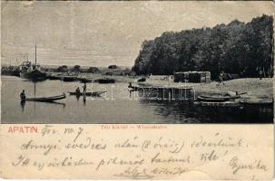 1902 Apatin, Téli kikötő. Gasz M. kiadása / Winterhafen / winter port (EB)