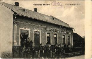 1919 Bilke, Bilok, Bilki, Bilky; Eckstein-féle ház / house and shop of Eckstein + "Ceskosl. strel. pluk c. 30." (EM)