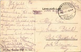 1919 Bilke, Bilok, Bilki, Bilky; Eckstein-féle ház / house and shop of Eckstein + "Ceskosl. str...