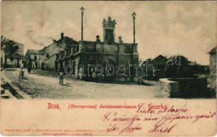 1900 Bilek, Jubiläumsbrunnen / street view, well, fountain (Rb)