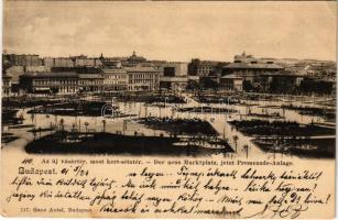 1901 Budapest VIII. Új vásártér, most kert-sétatér (ma II. János Pál pápa tér). Ganz Antal 117. (EK)