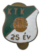 1948. KTK - 25 év zománcozott bronz gomblyukjelvény a Kiskunfélegyházi TK 25. évfordulójára T:1-,2