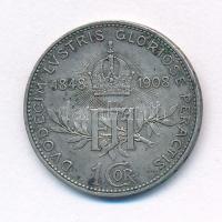 Ausztria 1908. 1K Ag "Ferenc József - Jubileum" T:2,2- patina 
Austria 1908. 1 Corona Ag ...