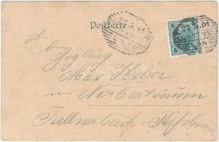 1901 Wien, Vienna, Bécs; Schiffmühle auf der schönen blauen Donau (Vogel Sohn) / floating ship mills...