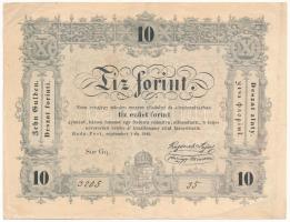 1848. 10Ft Kossuth bankó Gq 3205 35 T:III szép papír Adamo G111