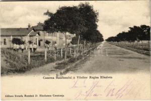 1916 Constanta, Cazarma Batalionului 2. Venetor Regina Elisabeta / military barracks, street view (r)