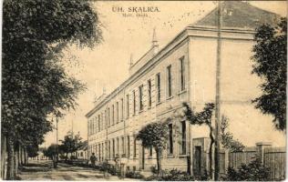 1929 Szakolca, Uhorská Skalica; iskola / Mest. skola / school (EK)