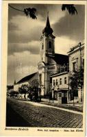 1941 Beszterce, Bistritz, Bistrita; Római katolikus templom. Gusztav Zikeli kiadása / church (Rb)