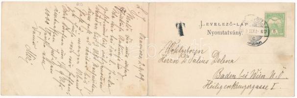 1909 Oravicabánya, Oravica, Oravicza, Oravita; Panorama / látkép. Weisz Félix kiadása. 2-részes kiha...