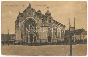 1915 Hódmezővásárhely, zsidó templom, zsinagóga. Roth Antal kiadása (fa)