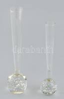Villeroy&Boch üveg váza, egyik jelzett, hibátlan, m: 21-25 cm