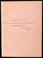 1945 Helyzetjelentés a székesfővárosi hivatalok, intézetek és intézmények működéséről. Bp., 1945. jul. 10. Kosztolányi Lajos főjegyző, papírkötés, 334 p.