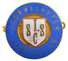 Ausztria ~1950. 1. Schwechater Sportclub zománcozott bronz jelvénye T:1- Austria ~1950. 1. Schwechater Sportclub enameled badge C:AU