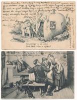 32 db RÉGI motívum képeslap Juhász Rózsikának címezve: hölgyek, gyerekek