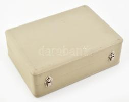 Bohemia Moser üveg bemutató minta készlet 6 db pohárral, 1960 körül eredeti táskában, mindegyik talp...