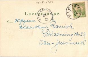 1902 Facset, Facsád, Faget; templom, Fő tér és utca / church, main square and street. Kunstanstalt R...