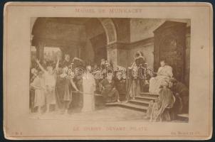 1881 Munkácsy Mihály: Krisztus Pilátus előtt. A festményről készült párizsi fotó 11x17 cm