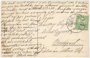 1909 Arad, Szabadság tér, autóbusz üzletek reklámjaival, szappan és gyertyagyár, Rozsnyay gyógyszert...