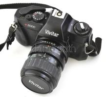 Vivitar V2000 35 mm analóg fényképezőgép, Vivitar 1:3.5-4.8 35-70mm objektívvel, jó állapotban, ered...