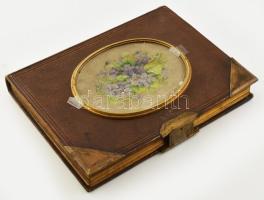 cca 1860 Izgalmas fotóalbum a Kneusel-Herdlicska, Vladár, Paraszkay, Gantsch, Ringer családok nevesí...