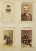 cca 1860 Izgalmas fotóalbum a Kneusel-Herdlicska, Vladár, Paraszkay, Gantsch, Ringer családok nevesí...