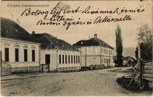 1908 Csíkszentmárton, Sanmartin; utca / street view (EK)