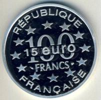 Franciaország 1997. 100Fr/15€ Ag "Stockholm-Hotel de Ville" T:PP Eredeti díszdobozban, tanúsítvánnyal! Csak 20.000db!