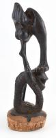 Makonde afrikai törzs által faragott ébenfa figura, hibátlan, m:39cm