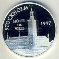 Franciaország 1997. 100Fr/15€ Ag "Stockholm-Hotel de Ville" T:PP Eredeti díszdob...