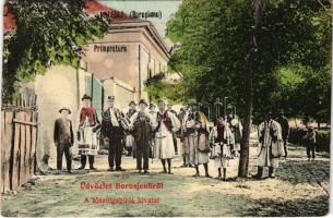 1923 Borosjenő, Borosineu, Ineu; Primpretura / Főszolgabírói hivatal, erdélyi folklór. Kerpel Izsó kiadása / mayor's office, Transylvanian folklore (r)