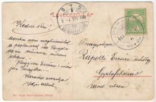 1908 Parajd, Praid; Erzsébet táró, iparvasút, sóbánya. Illyés Albert kiadása / salt mine, industrial...