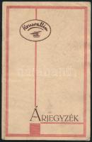 cca 1933 Konwallin és Singer képes árjegyzékek címkékről, nyomtatványokról, füzetekről 32 p, 20 p.