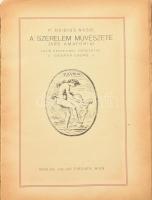 Ovidius, Naso P(ublius) : A szerelem művészete. (Ars amatoria) Latin eredetiből ford. Gáspár Endre. Számozott példány. Bécs, (192?) Fischer (Köstlbauer ny.) 95 l. Egészoldalas illusztrációkkal. Papírborítóval, kötés nélkül. Számozott (14/500) példány, könyvárusi forgalomba nem került.