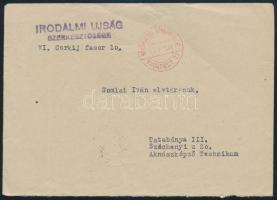 1954 Reményi Béla (1914-1962) költő, az Irodalmi Újság szerkesztője saját kézzel aláírt véleménye be...