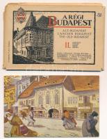 A régi Budapest II. sorozat. Kiadja a Műemlékek Országos Bizottsága, Hornyánszky V. rt. - képeslapfüzet 9 képeslappal / postcard booklet with 9 postcards
