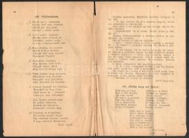 cca 1930-1940 Varga Gyula Vízimalom c. versének kézirata 8 lapon, tusrajzokkal illusztrálva. Melléke...