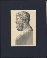 cca 1850  Zénon acélmetszet karton-paszpartu (16,5 x 13,5cm)