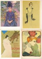 Henri de Toulouse-Lautrec - 12 db modern művész képeslap / 12 modern postcards