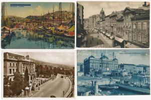 Fiume, Rijeka; 4 db régi képeslap vegyes minőségben / 4 pre-1945 postcards in mixed quality