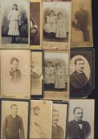cca 1880-1910 12 db keményhátú fotó / 12 vintage photos