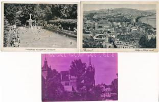 Budapest - 5 db régi képeslap vegyes minőségben / 5 pre-1945 postcards in mixed quality