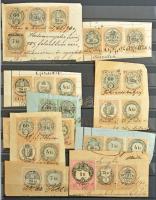 1868-1950 Több száz darab okmánybélyeg 16 lapos A4-es Lindner berakóban, közte sok klasszikus és vár...