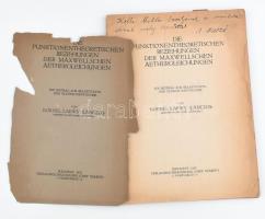 Lánczos Kornél: Die funktionentheoretischen Beziehungen der maxwellschen Aethergleichungen. Bp., 1919. Németh József. 80p. Német nyelven. A szerző, Lánczos Kornél (1893-1974) által DEDIKÁLT példány! Kiadói papírkötés, borító sérült és elvált a könyvtesttől. Helyenként kissé foltos lapokkal.