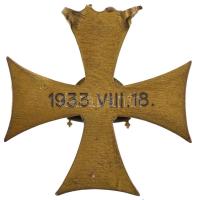 1929. "III. osztályú Tiszti Szolgálati Jel" aranyozott bronz kitüntetés mellszalag nélkül,...